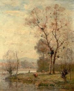 Le Bord Du Lac by Louis-Aime Japy