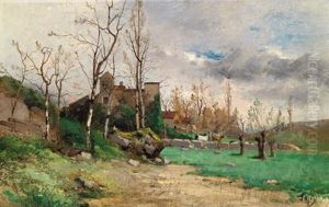 Paesaggio Estivo Con Figure Accessorie by Louis-Aime Japy