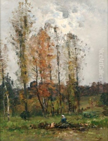 Bergere Au Pied Des Arbres - view 1