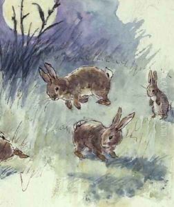 Illustration from the Busy Bunny Book by Alan Wright