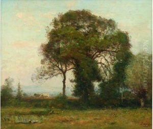 Vaches Sous Les Arbres by Louis-Aime Japy