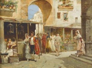 Galante Gesellschaft Auf Dem Markt
