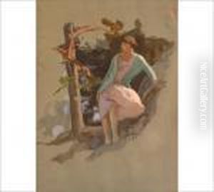 Woman By A Tree