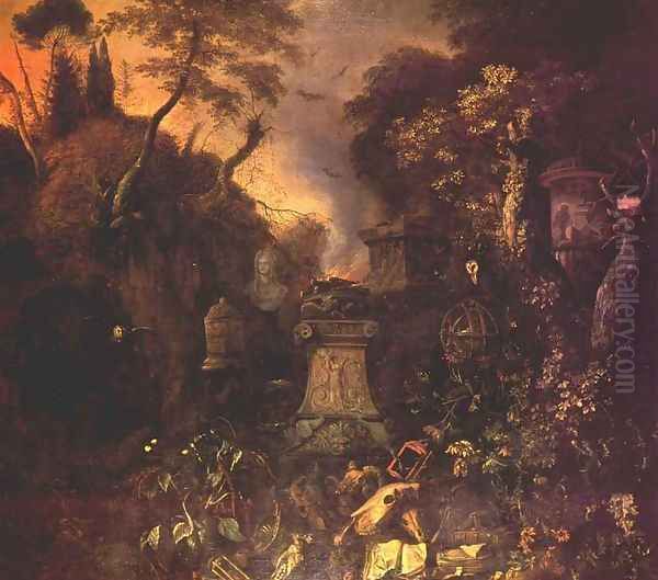 Landscape with a Graveyard by Night - view 1