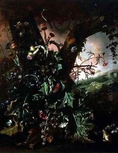 Still Life with Thistles and Butterflies Still Life with Thistles and Butterflies