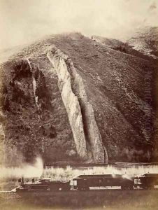 The Devils Slide, Union Pacific Railroad, Utah, 1880 by Carleton Emmons Watkins