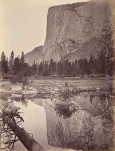 Mirror view of El Capitan, Yosemite, USA, 1872 by Carleton Emmons Watkins