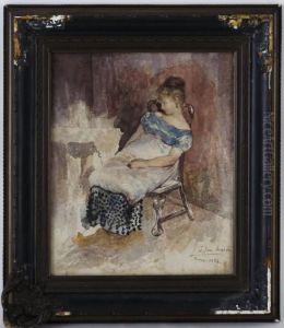 Femme Assise Sur Une Chaise by Jose Jimenez y Aranda