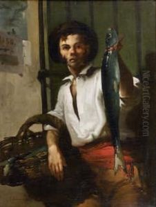 " Le Marchand De Poisson " by Jose Jimenez y Aranda