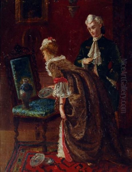 Interno Con Figure In Costume - view 1