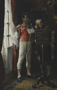 La Leccion De Musica: The Music Lesson by Jose Jimenez y Aranda