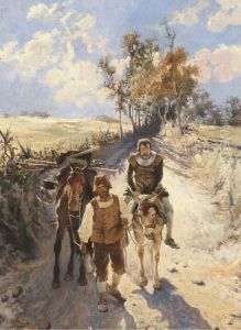 Don Quixote And Sancho Panza by Jose Jimenez y Aranda