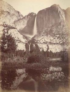 Yosemite Falls, USA, 1861-75 by Carleton Emmons Watkins
