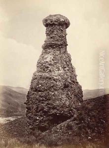The Devils War Club, North Pacific Railroad, USA, 1873 by Carleton Emmons Watkins