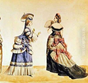 Fashion designs for women from the 1860's by Charles Frederick Worth