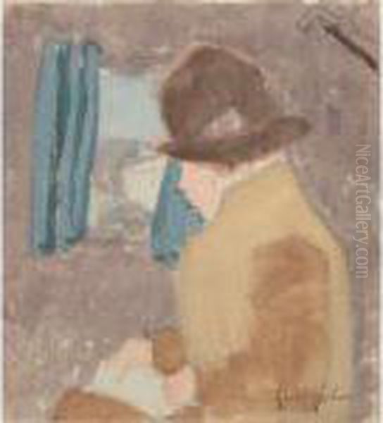 Woman In A Railway Carriage - view 1