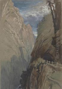 The Via Mala, Switzerland by Harry John Johnson