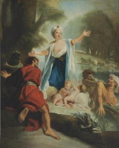 Latona Turning The Lyceans Into Frogs by Jean-baptiste Jouvenet
