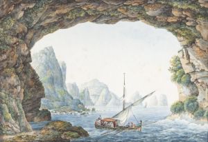 Veduta Della Grotta Di Capri Nelle Vicinanze Di Napoli by Franz Keiserman