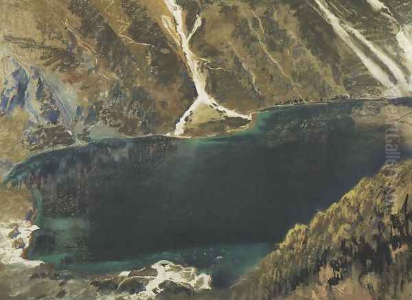 Morskie Oko seen from Czarny Staw - view 1
