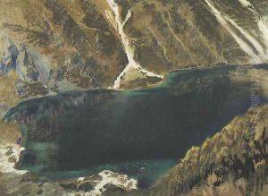 Morskie Oko seen from Czarny Staw by Leon Wyczolkowski