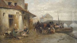 Nordlicher Fischmarkt An Einem Kanal