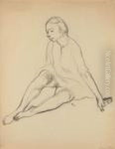 Ecole Tcheque 
 Femme Assise by Georges Kars