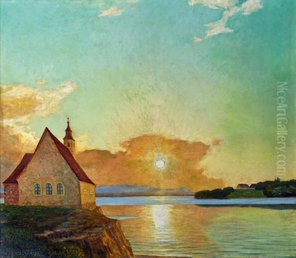 Sonnenuntergang Mit Kirche - view 1