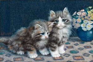 Zwei Katzchen by Burkhard Katzen-Flury
