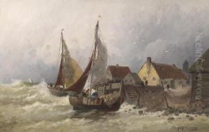 "on The Dutch Coast Near Monkhuizen" by Adolf Kaufmann