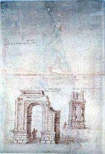 Sketches of Roman Ruins at Tarragona by Anthonis van den Wyngaerde
