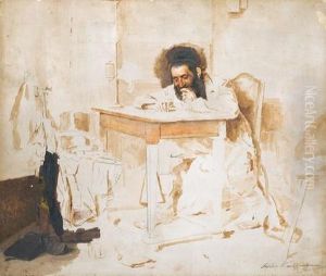 Rabbi Reading A Book by Isidor Kaufmann