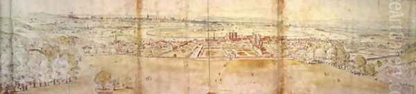 Greenwich Palace and London from Greenwich Hill, from 'The Panorama of London', c.1544 - view 1