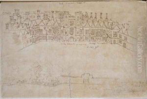 Inner Courtyard and Outer Wall of Oatlands, Richmond Palace