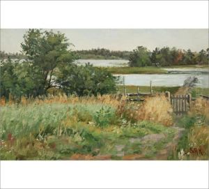 Meadow By The Shore by Sigfrid August Keinanen