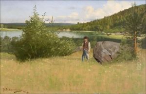 Kesapaivaniitylla. by Sigfrid August Keinanen