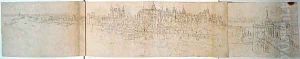 Hampton Court Palace from the River, from The Panorama of London, c.1544