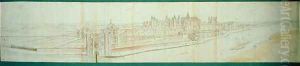 Hampton Court Palace from the River, from The Panorama of London, c.1544 2 by Anthonis van den Wyngaerde