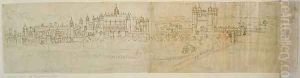 View of Hampton Court from the North, from The Panorama of London, c.1544 by Anthonis van den Wyngaerde
