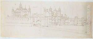 The Chapel and Gatehouse of Hampton Court, from The Panorama of London, c.1544 by Anthonis van den Wyngaerde