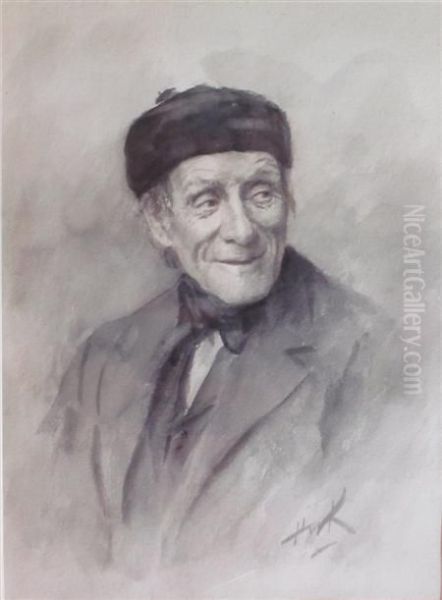 Study Of A Smiling Man - view 1