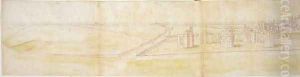 Hampton Court Palace from the North, from The Panorama of London, c.1544 2 by Anthonis van den Wyngaerde