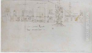 The Fountain Court, Hampton Court Palace, c.1544 by Anthonis van den Wyngaerde
