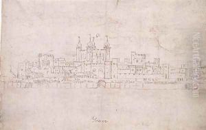 The Tower of London, from The Panorama of London, c.1544 2 by Anthonis van den Wyngaerde