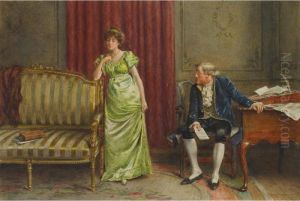 The Letter And Confrontation by George Goodwin Kilburne