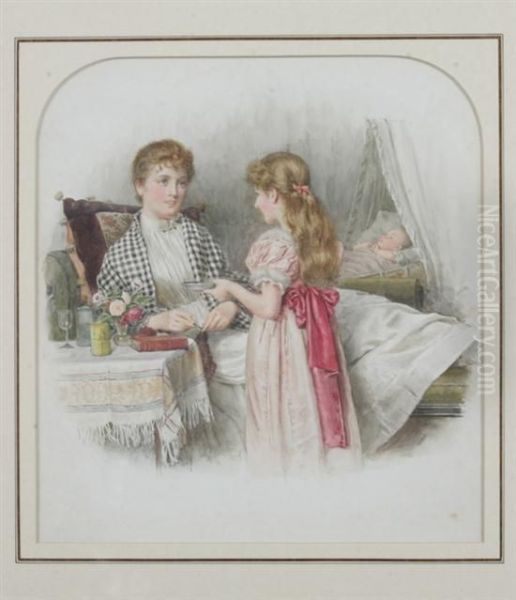 The New Arrival by George Goodwin Kilburne