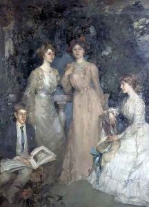 A Group Portrait of Robert, Gertrude, Phyllis and Jessie Lindsay Watson, 1903 by Edward Arthur Walton