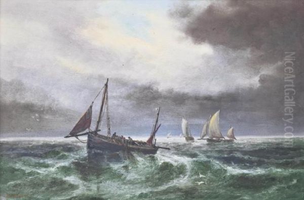 Fishermen Hauling In The Nets, Jersey - view 1