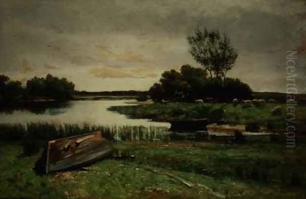 Lake with Rowing Boats - view 1