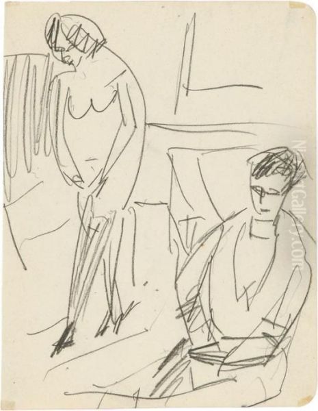 Mann Und Frau Im Atelier - view 1